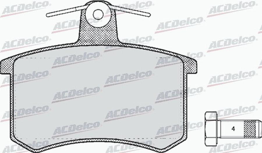 ACDelco AC625481D - Тормозные колодки, дисковые, комплект autodnr.net