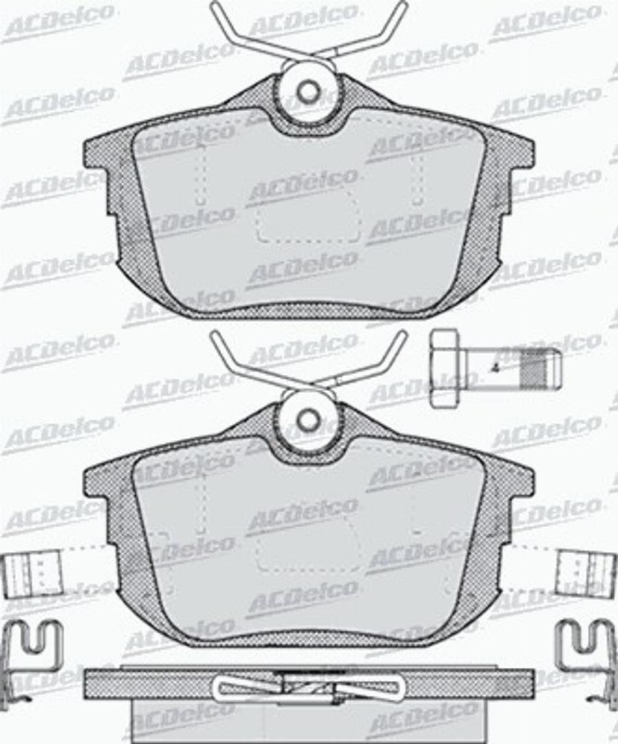 ACDelco AC647381D - Тормозные колодки, дисковые, комплект autodnr.net