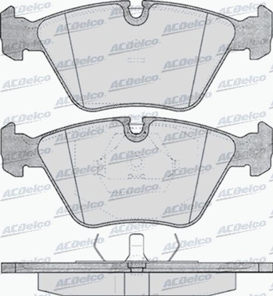 ACDelco AC649281D - Тормозные колодки, дисковые, комплект avtokuzovplus.com.ua