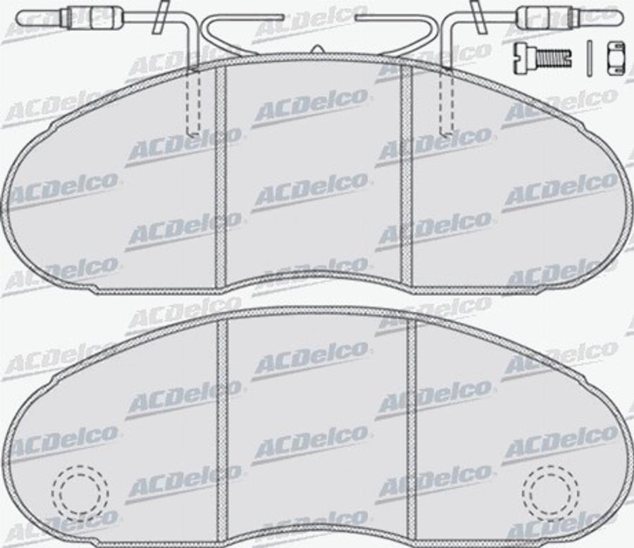 ACDelco AC658781D - Тормозные колодки, дисковые, комплект autodnr.net