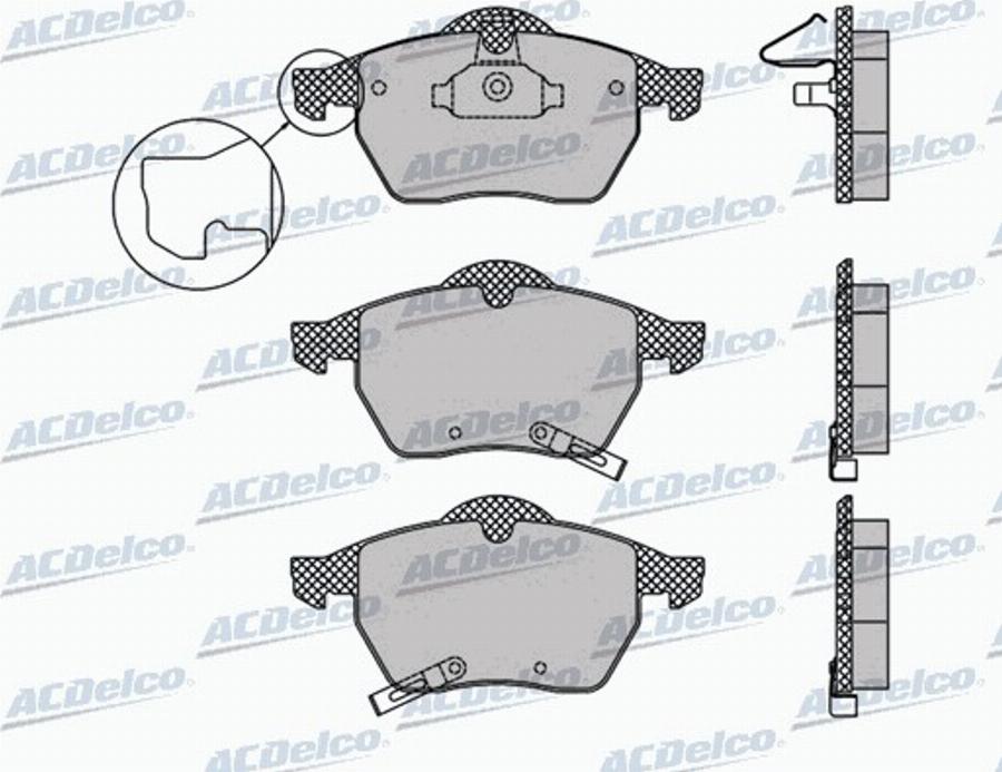 ACDelco AC667181D - Гальмівні колодки, дискові гальма autocars.com.ua