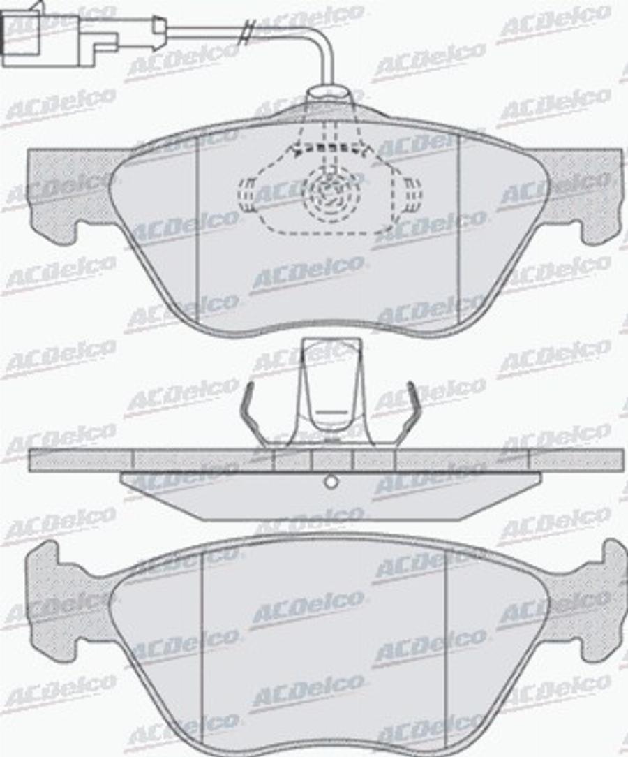 ACDelco AC672881D - Тормозные колодки, дисковые, комплект avtokuzovplus.com.ua