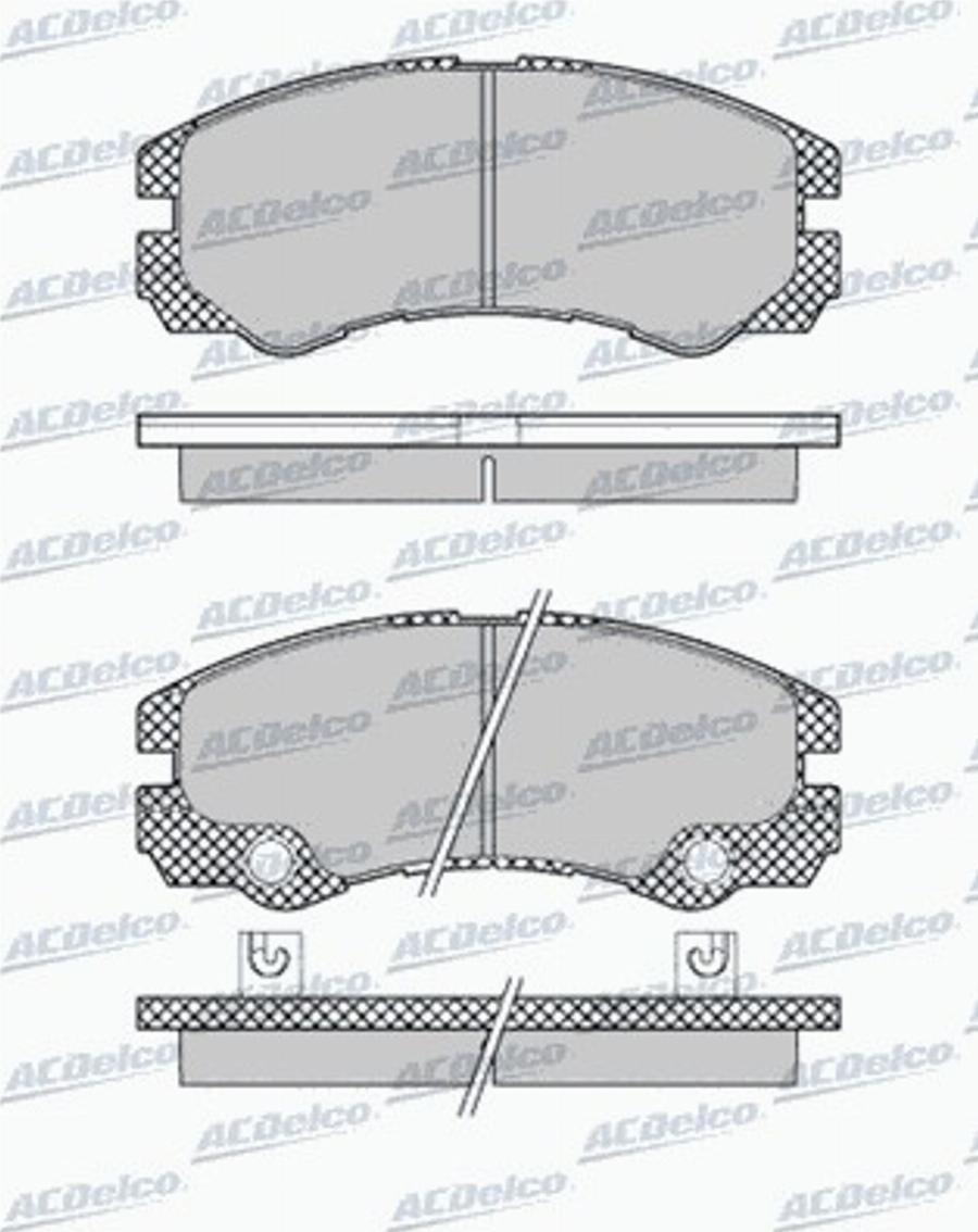 ACDelco AC684381D - Тормозные колодки, дисковые, комплект autodnr.net