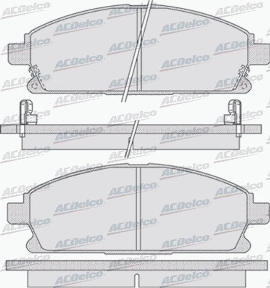 ACDelco AC695381D - Гальмівні колодки, дискові гальма autocars.com.ua