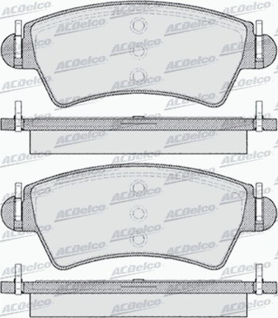 ACDelco AC789381D - Тормозные колодки, дисковые, комплект avtokuzovplus.com.ua