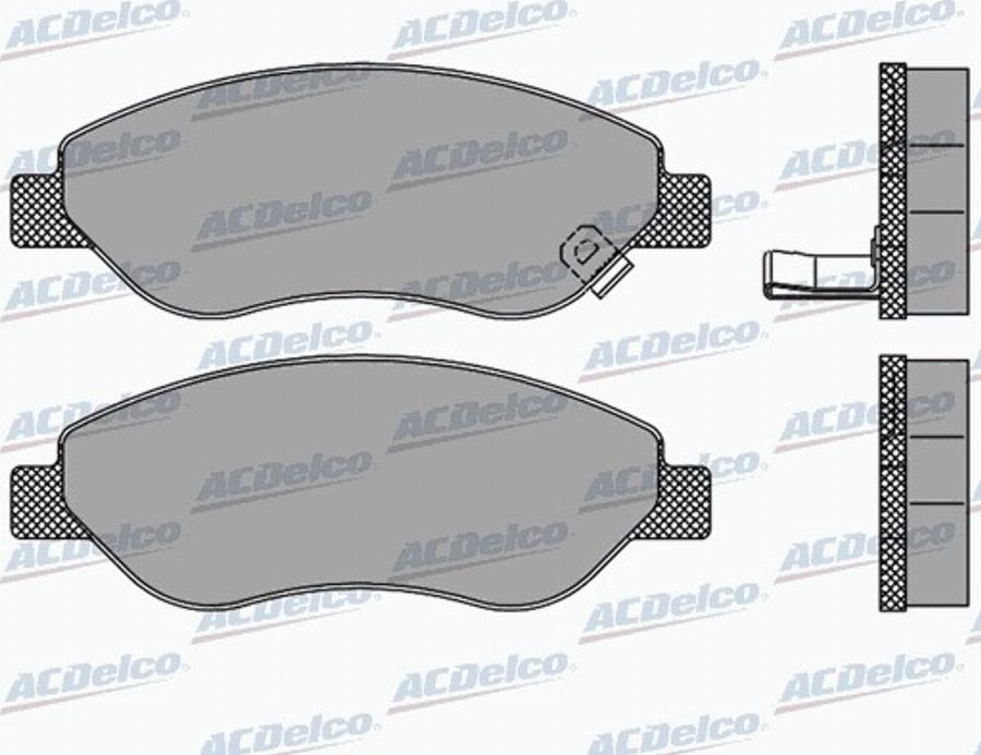 ACDelco AC827681D - Тормозные колодки, дисковые, комплект avtokuzovplus.com.ua