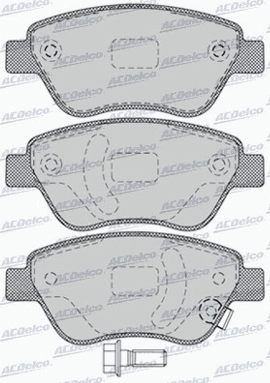 ACDelco AC827781D - Гальмівні колодки, дискові гальма autocars.com.ua