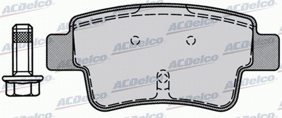 ACDelco AC832981D - Тормозные колодки, дисковые, комплект avtokuzovplus.com.ua