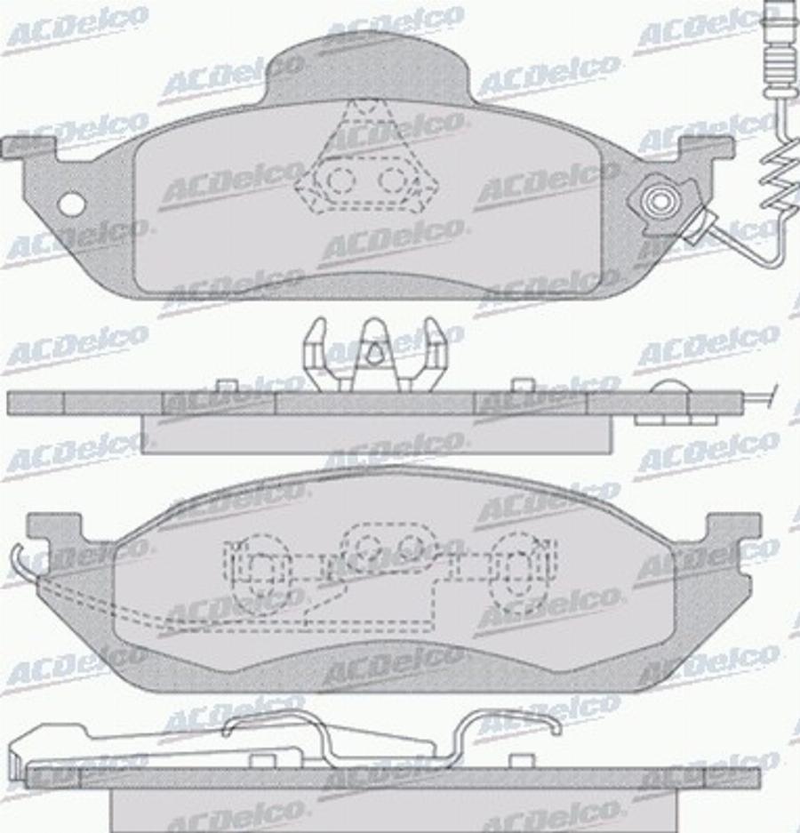 ACDelco AC838281D - Тормозные колодки, дисковые, комплект autodnr.net