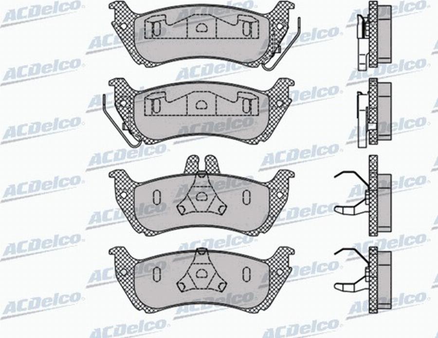 ACDelco AC838381D - Тормозные колодки, дисковые, комплект avtokuzovplus.com.ua