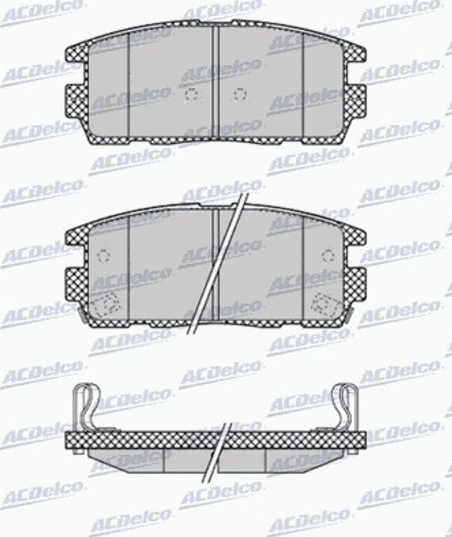 ACDelco AC849181D - Гальмівні колодки, дискові гальма autocars.com.ua