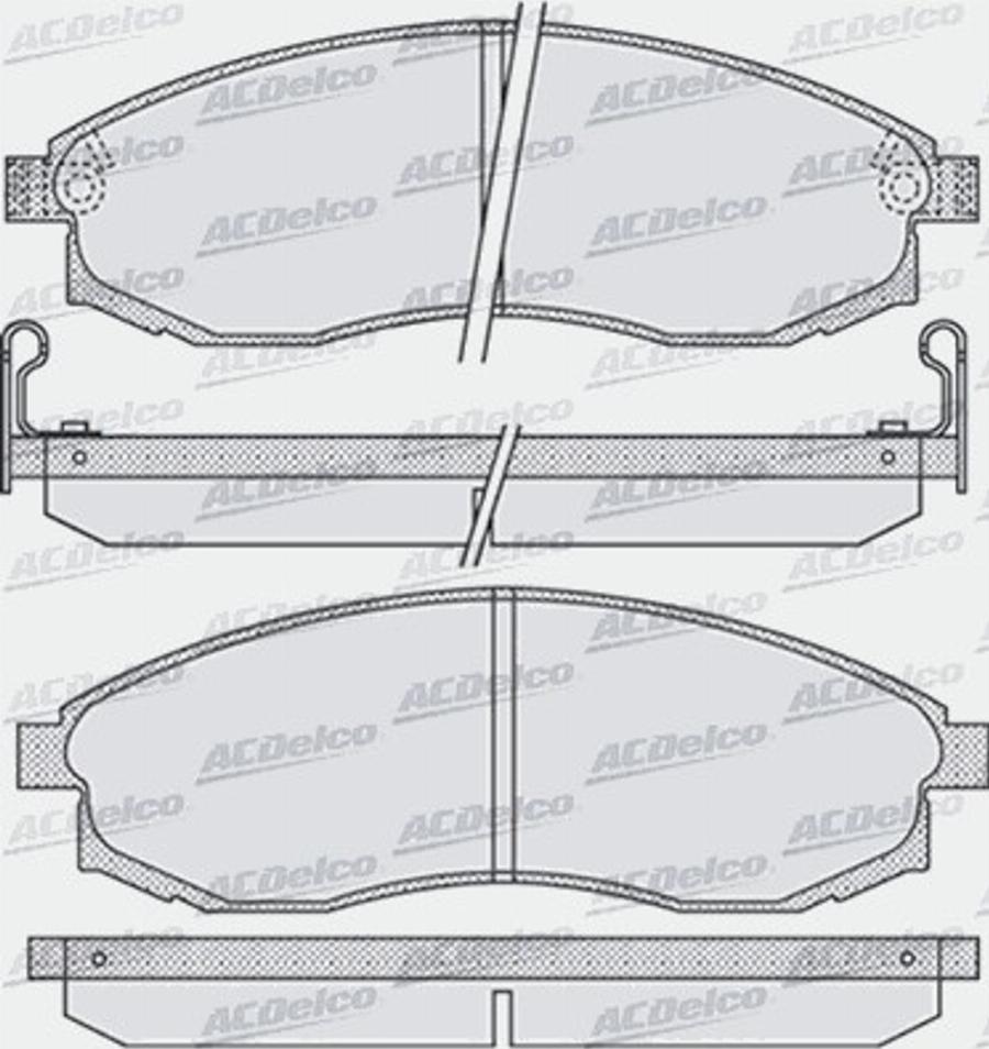 ACDelco AC849481D - Тормозные колодки, дисковые, комплект autodnr.net