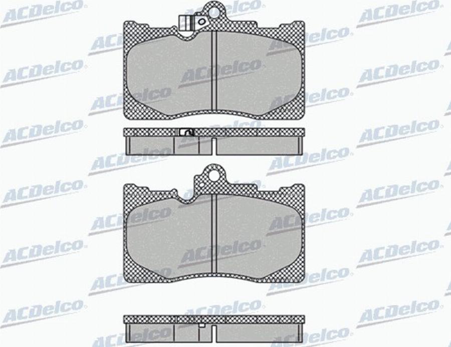 ACDelco AC856881D - Гальмівні колодки, дискові гальма autocars.com.ua