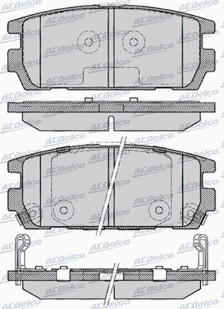 ACDelco AC858281D - Тормозные колодки, дисковые, комплект autodnr.net