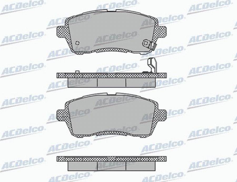 ACDelco AC859381D - Гальмівні колодки, дискові гальма autocars.com.ua