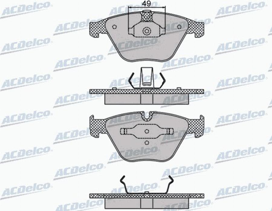 ACDelco AC860581D - Гальмівні колодки, дискові гальма autocars.com.ua