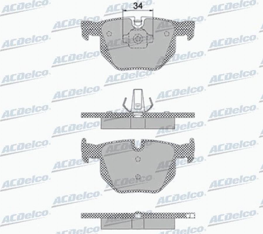 ACDelco AC861381D - Тормозные колодки, дисковые, комплект avtokuzovplus.com.ua