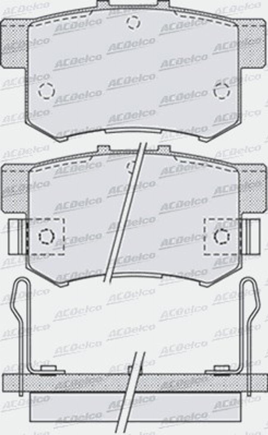 ACDelco AC861881D - Тормозные колодки, дисковые, комплект avtokuzovplus.com.ua