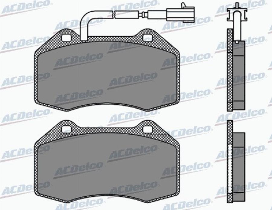 ACDelco AC869281D - Тормозные колодки, дисковые, комплект avtokuzovplus.com.ua