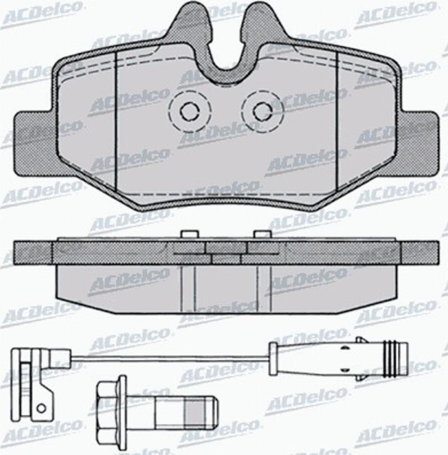 ACDelco AC893681D - Тормозные колодки, дисковые, комплект avtokuzovplus.com.ua