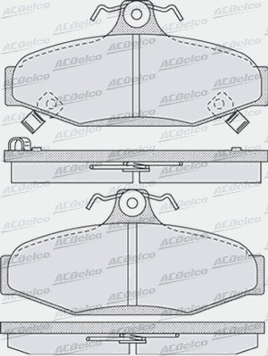 ACDelco AC894481D - Тормозные колодки, дисковые, комплект avtokuzovplus.com.ua