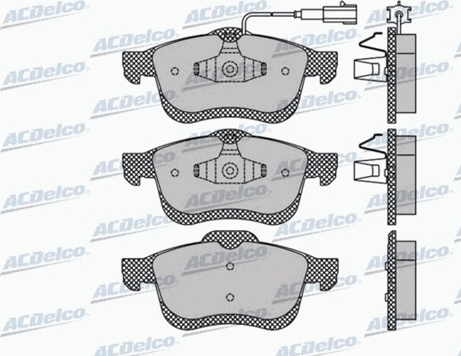 ACDelco AC894881D - Гальмівні колодки, дискові гальма autocars.com.ua