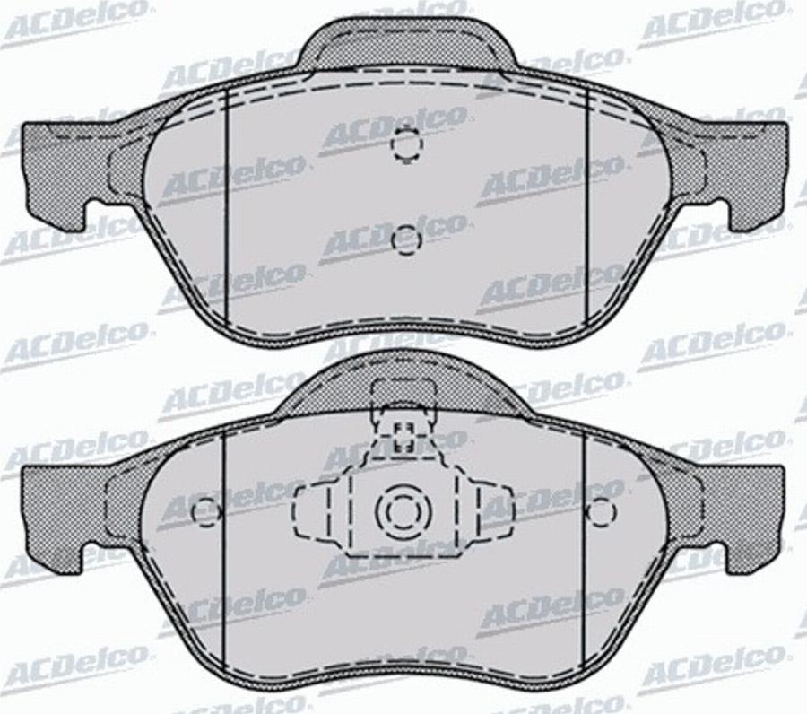 ACDelco AC896981D - Гальмівні колодки, дискові гальма autocars.com.ua