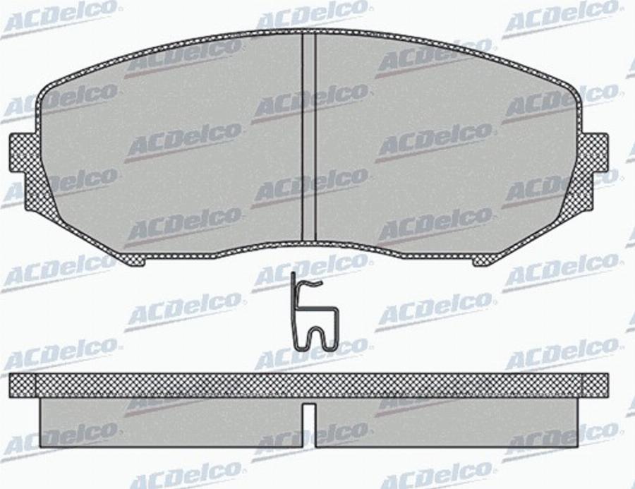 ACDelco AC939381D - Тормозные колодки, дисковые, комплект avtokuzovplus.com.ua