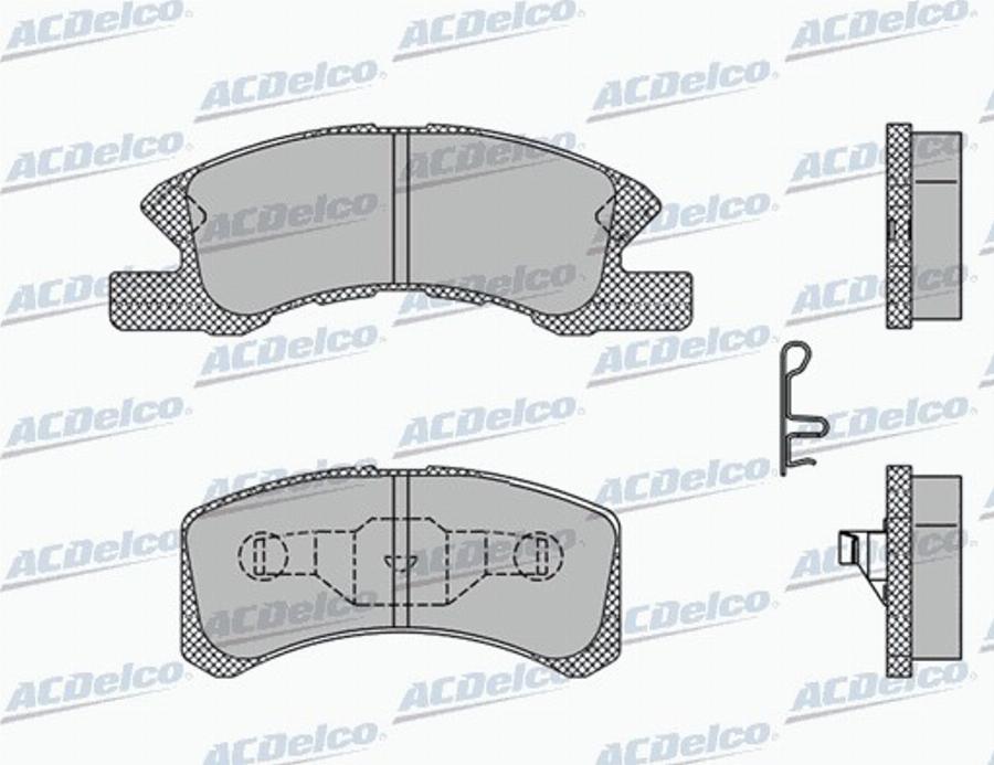 ACDelco AC949681D - Тормозные колодки, дисковые, комплект avtokuzovplus.com.ua