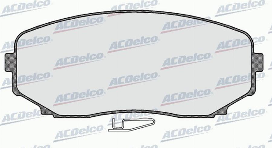 ACDelco AC957681D - Тормозные колодки, дисковые, комплект avtokuzovplus.com.ua