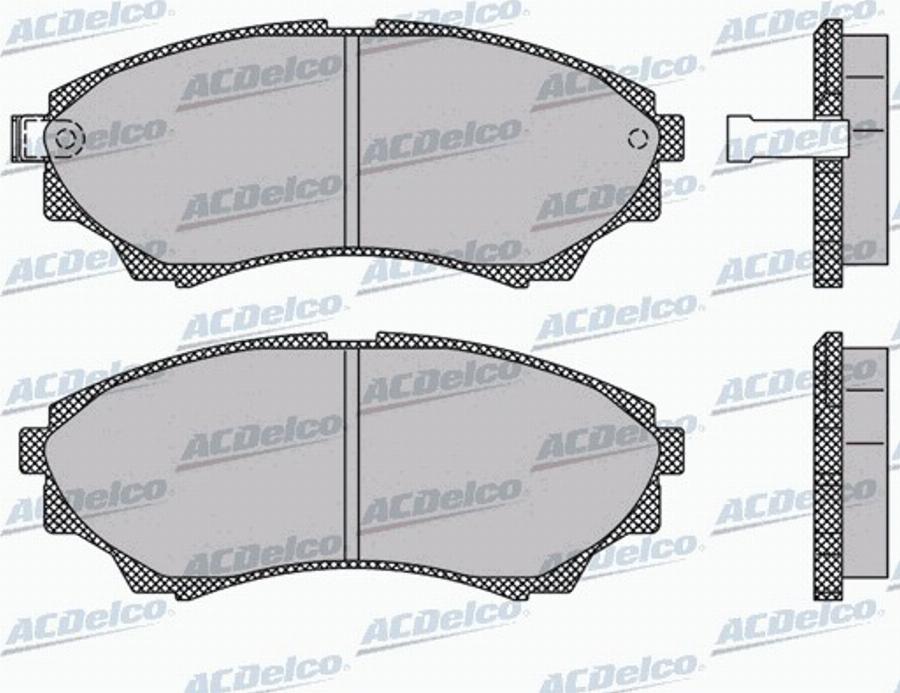 ACDelco AC969181D - Гальмівні колодки, дискові гальма autocars.com.ua