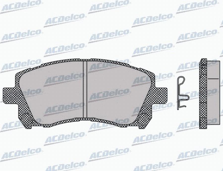 ACDelco AC994581D - Гальмівні колодки, дискові гальма autocars.com.ua