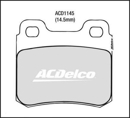 ACDelco ACD1145 - Гальмівні колодки, дискові гальма autocars.com.ua