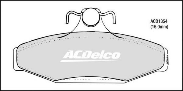 ACDelco ACD1354 - Гальмівні колодки, дискові гальма autocars.com.ua