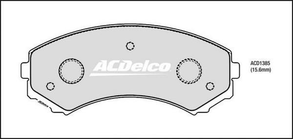 ACDelco ACD1385 - Тормозные колодки, дисковые, комплект avtokuzovplus.com.ua