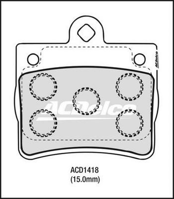 ACDelco ACD1418 - Тормозные колодки, дисковые, комплект autodnr.net