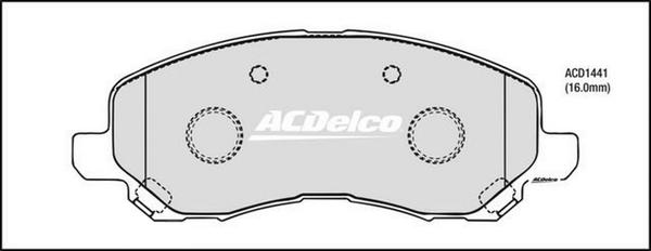 ACDelco ACD1441 - Тормозные колодки, дисковые, комплект autodnr.net