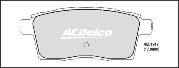 ACDelco ACD1917 - Гальмівні колодки, дискові гальма autocars.com.ua