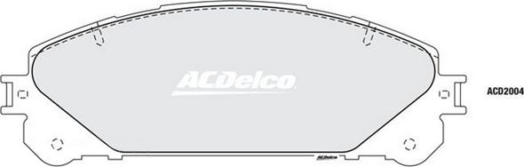 ACDelco ACD2004 - Гальмівні колодки, дискові гальма autocars.com.ua