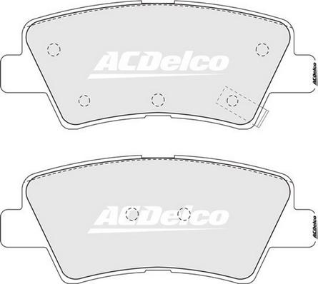 ACDelco ACD2076 - Тормозные колодки, дисковые, комплект avtokuzovplus.com.ua