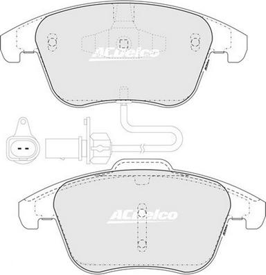 ACDelco ACD2184 - Гальмівні колодки, дискові гальма autocars.com.ua