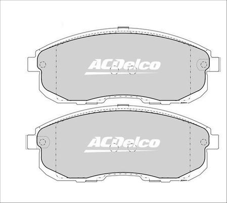 ACDelco ACD2287 - Гальмівні колодки, дискові гальма autocars.com.ua