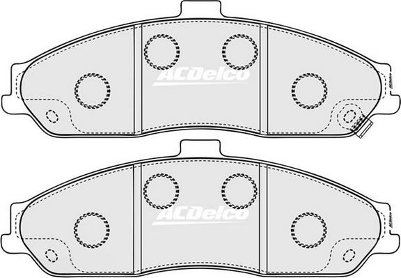 ACDelco ACD7599 - Гальмівні колодки, дискові гальма autocars.com.ua