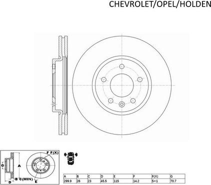 ACDelco ACDR2014 - Гальмівний диск autocars.com.ua