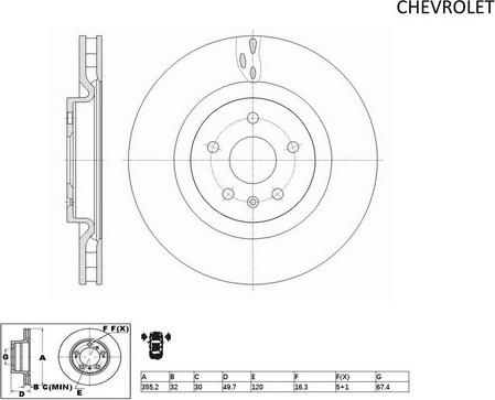 ACDelco ACDR2604 - Гальмівний диск autocars.com.ua