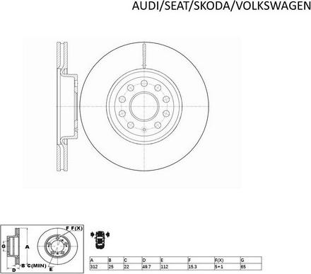 ACDelco ACDR2806 - Гальмівний диск autocars.com.ua