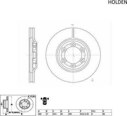 ACDelco ACDR2840 - Тормозной диск avtokuzovplus.com.ua