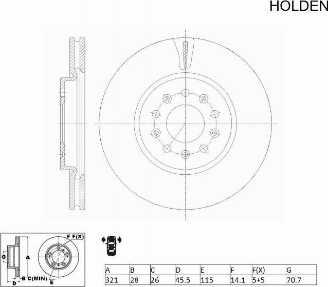 ACDelco ACDR3302 - Гальмівний диск autocars.com.ua