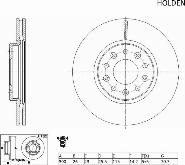 ACDelco ACDR3304 - Тормозной диск avtokuzovplus.com.ua