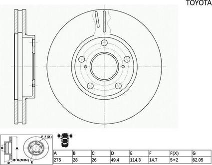 ACDelco ACDR735 - Гальмівний диск autocars.com.ua